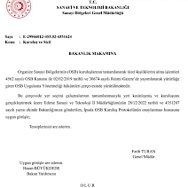 İpsala OSB resmi olarak kurulmuştur